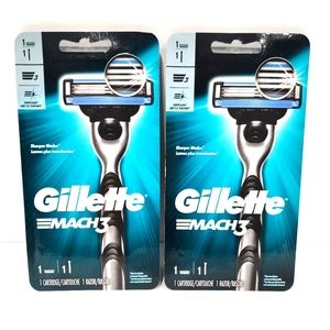 2 Men’s Gillette Mach3 Razors NEW